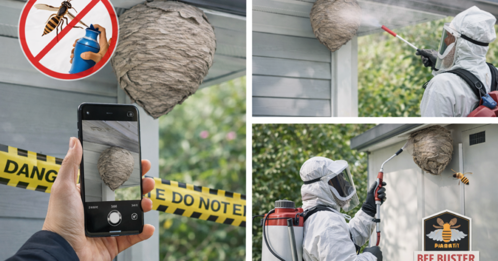 蜂の巣を見つけたときの対応