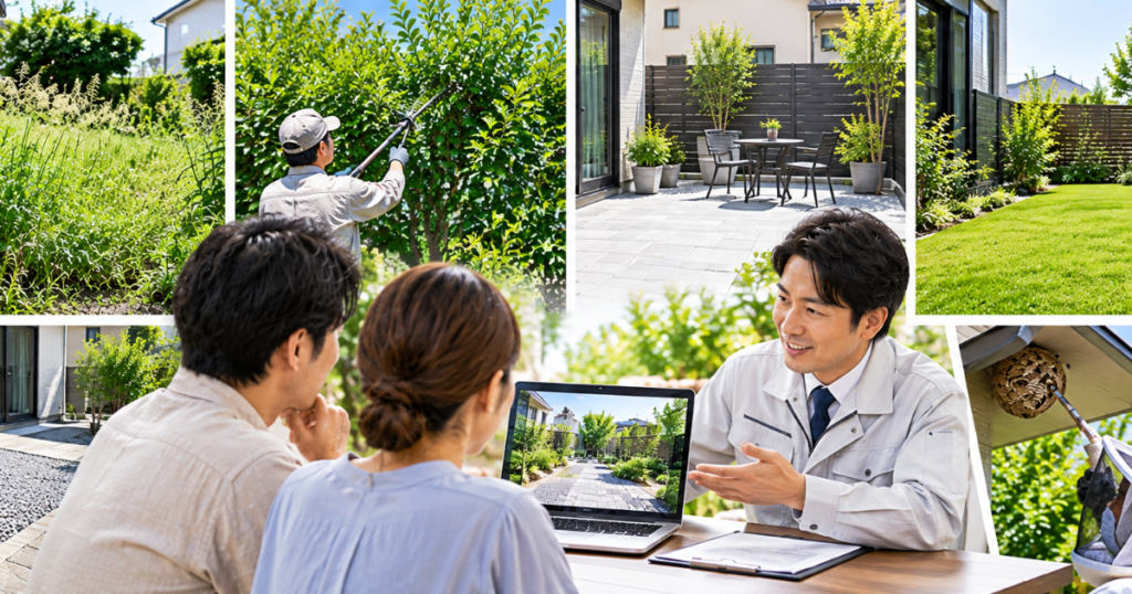 庭の悩み別おすすめサービスを比較