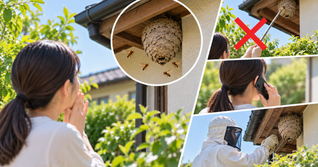 蜂の巣を見つけたときはどうする?