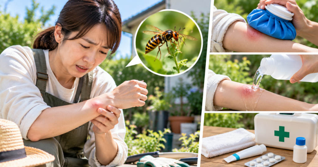 蜂に刺されたらどうする?