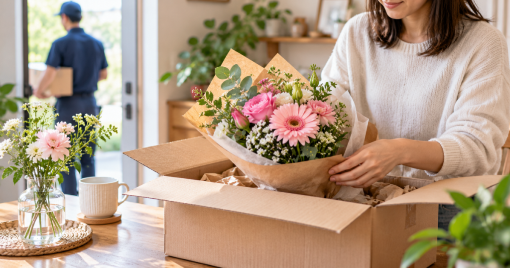 花屋に行くのが大変なら「花の定期便」という方法もある