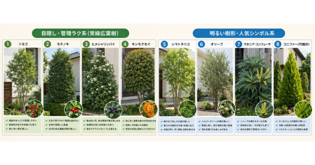 庭木として人気の常緑樹おすすめ8