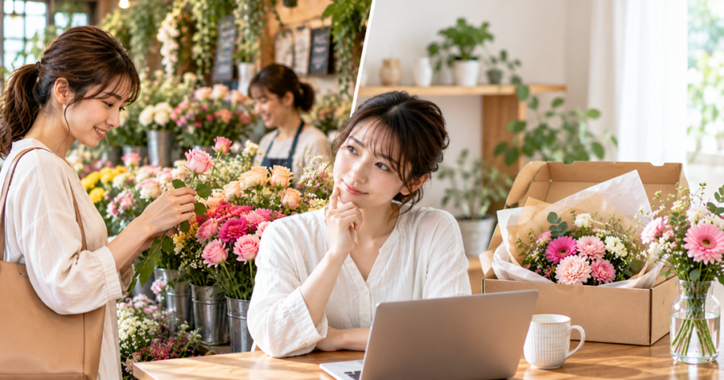 花のサブスクと花屋はどちらがおすすめ？