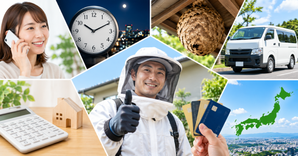 蜂バスターが選ばれる6つの理由