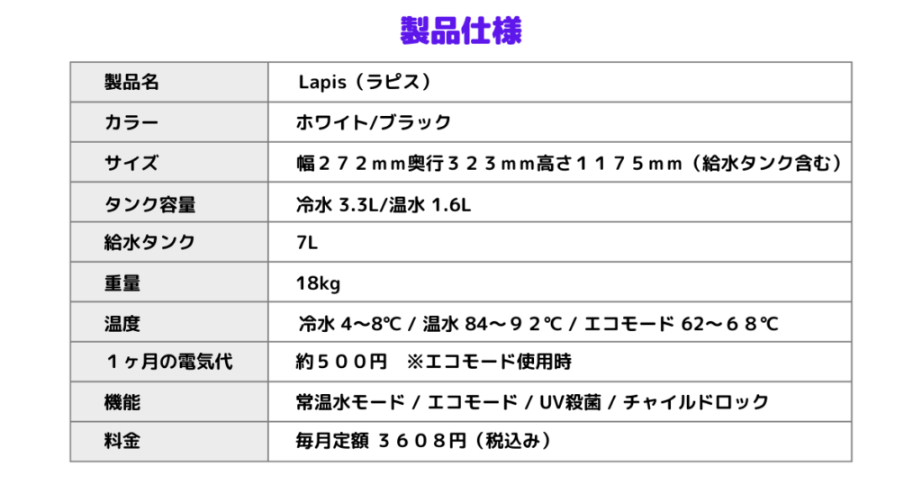 製品仕様