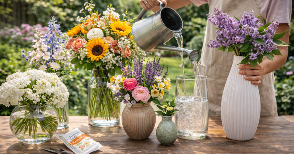 花を長持ちさせるための水管理・日々のケア
