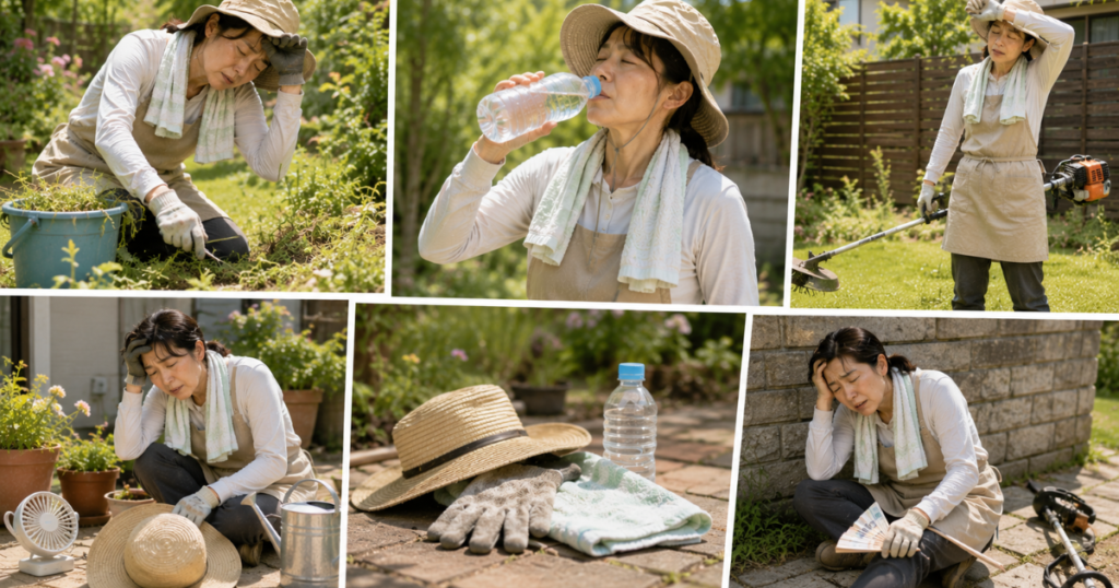夏の庭仕事でよくある熱中症の失敗例