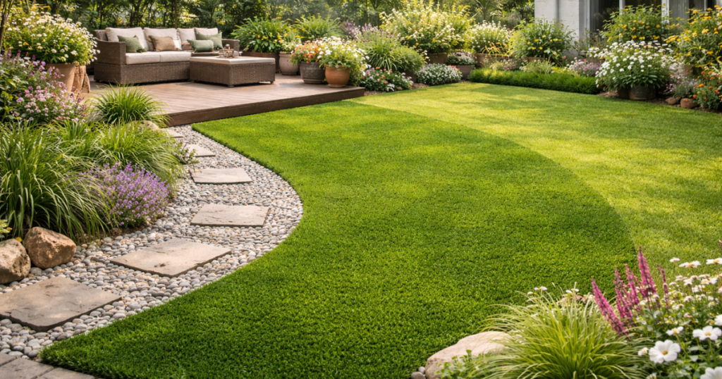 人工芝という選択肢もあり：組み合わせて“理想の庭”に