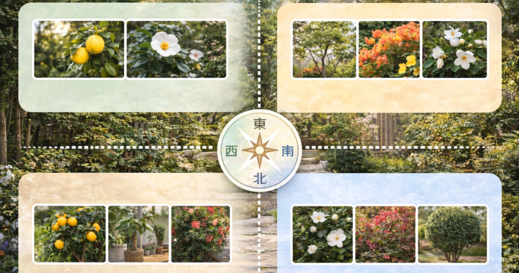 方位×庭木の具体例