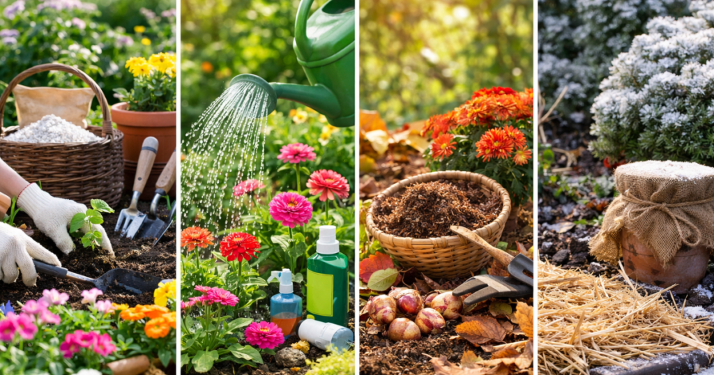 花壇の肥料と与えるタイミング