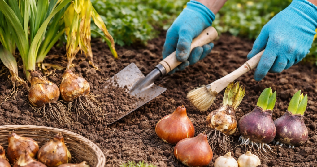 球根の掘り上げ方法