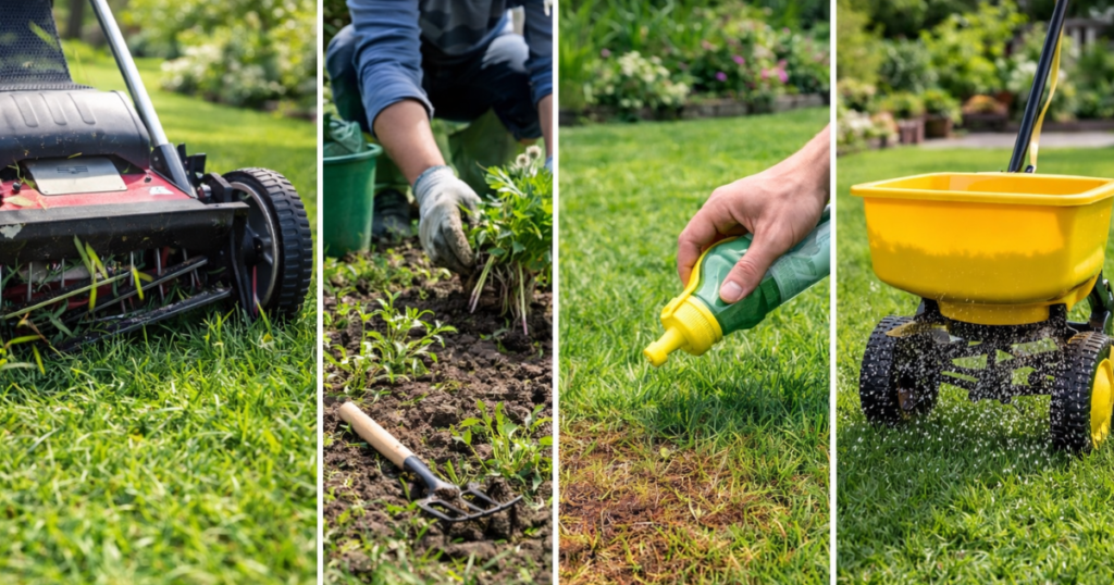 芝生の年間メンテナンス