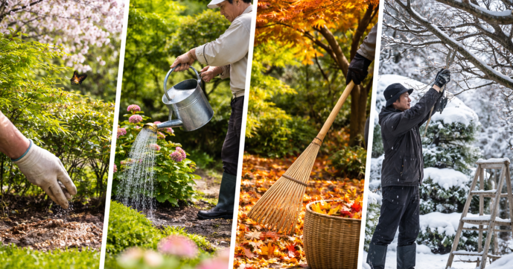 季節別：庭木メンテナンス早見表