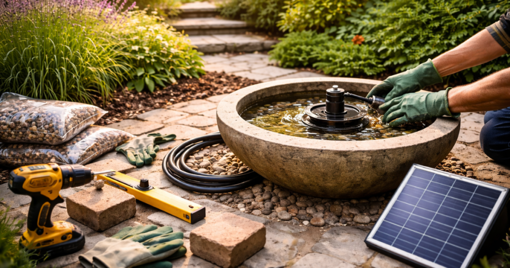 初心者でもできる噴水の設置方法