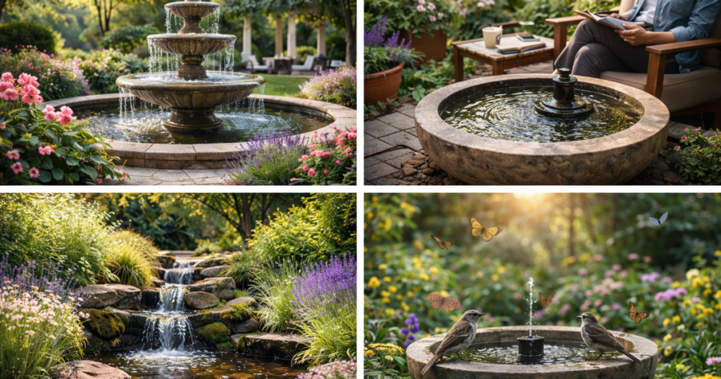 こんな庭には噴水が特におすすめ