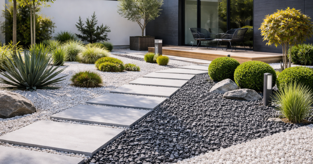 砂利がモダンな庭に選ばれる理由
