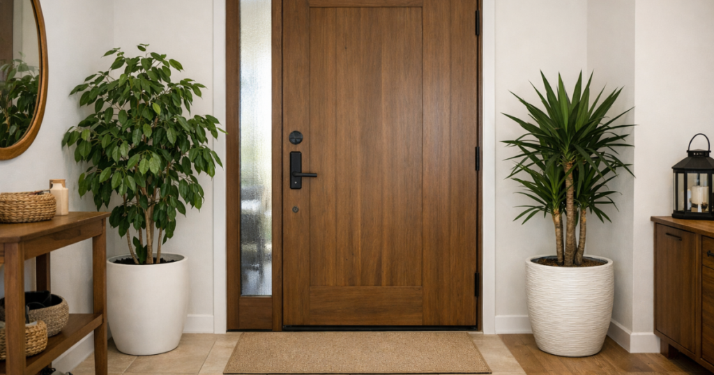 玄関に観葉植物を置く位置【左右で運気が変わる】
