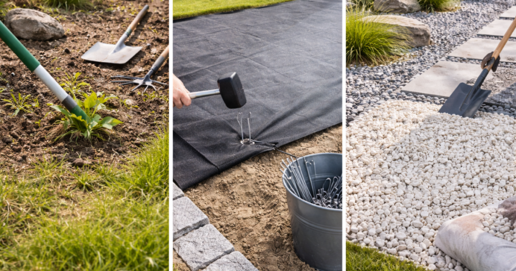 初心者でもできる砂利の敷き方【DIY手順】