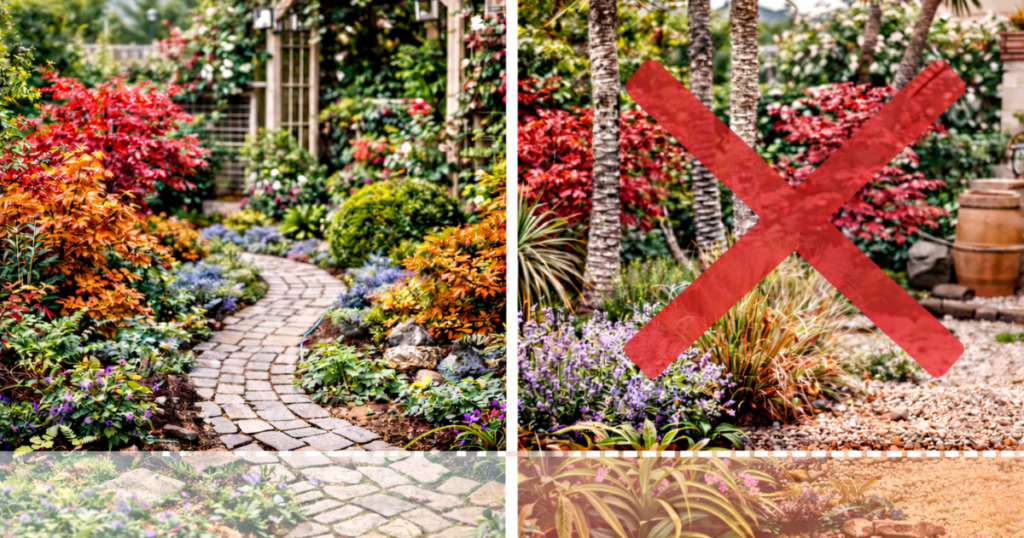 なぜ迷いやすい？洋風庭 × 紅葉の失敗構造