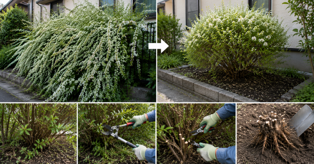 すでに植えたユキヤナギが大きくなった場合の対処法