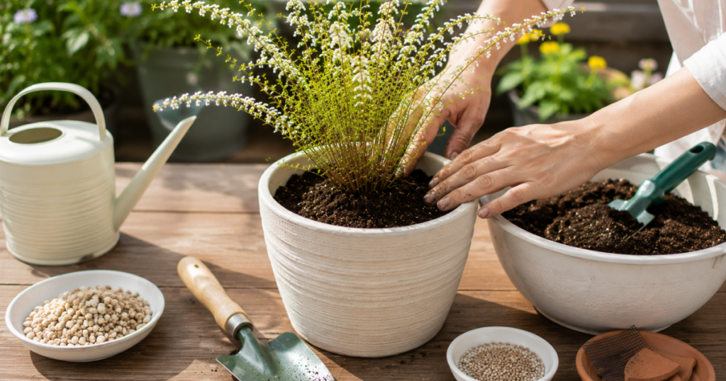 鉢植えの植え付け手順