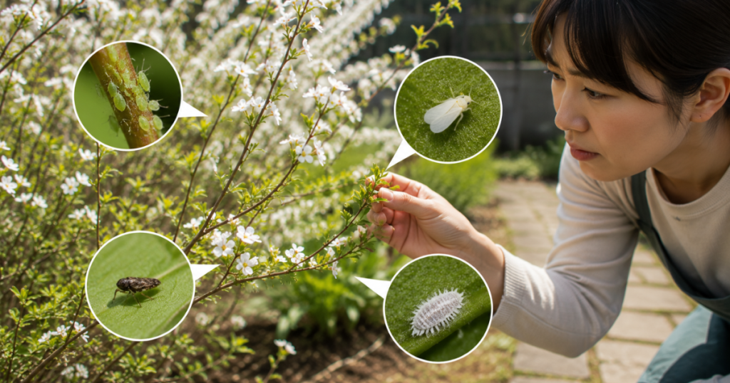 ユキヤナギに発生しやすい害虫