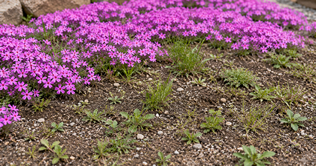 芝桜だけでは雑草を防ぎきれない理由