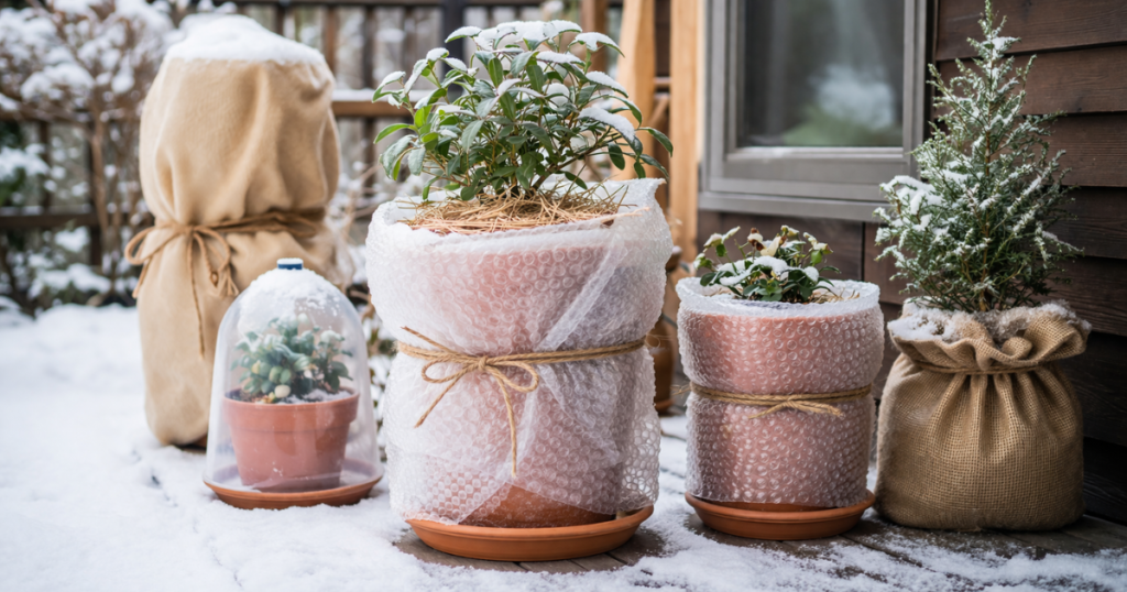 植木鉢を凍結から守る方法