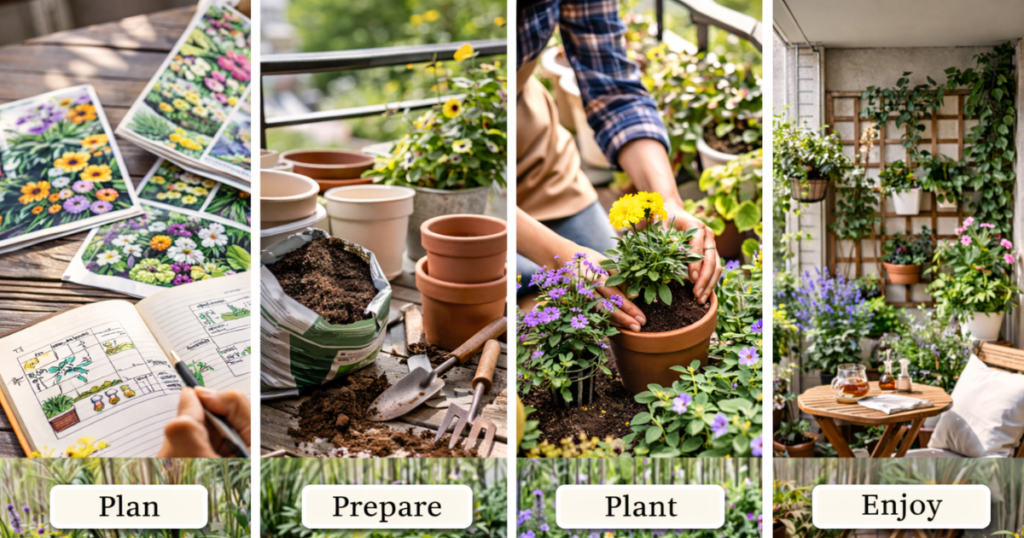 年間で見るベランダガーデニングの始め方(全体の流れ)