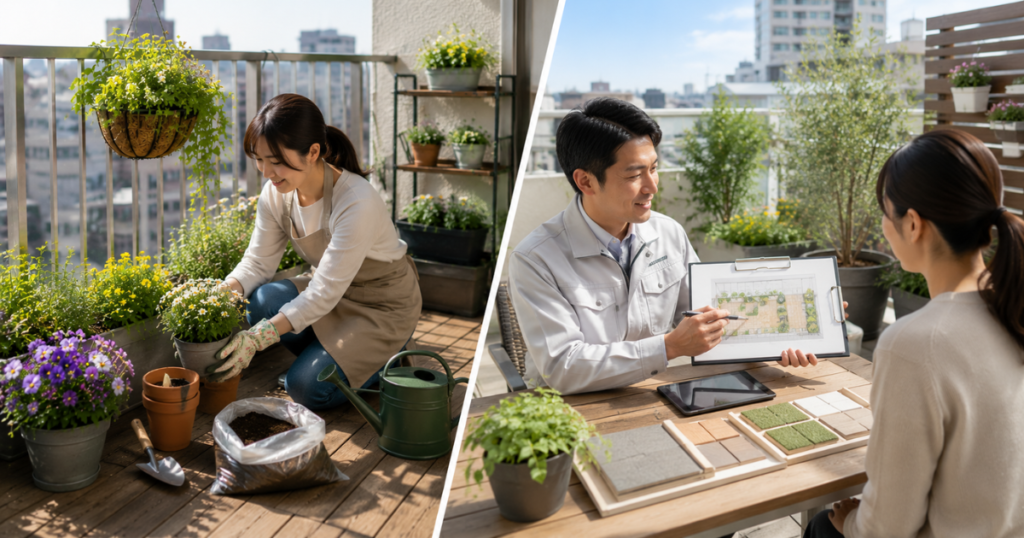 ベランダガーデニングはDIYと業者依頼のどちらがおすすめ？