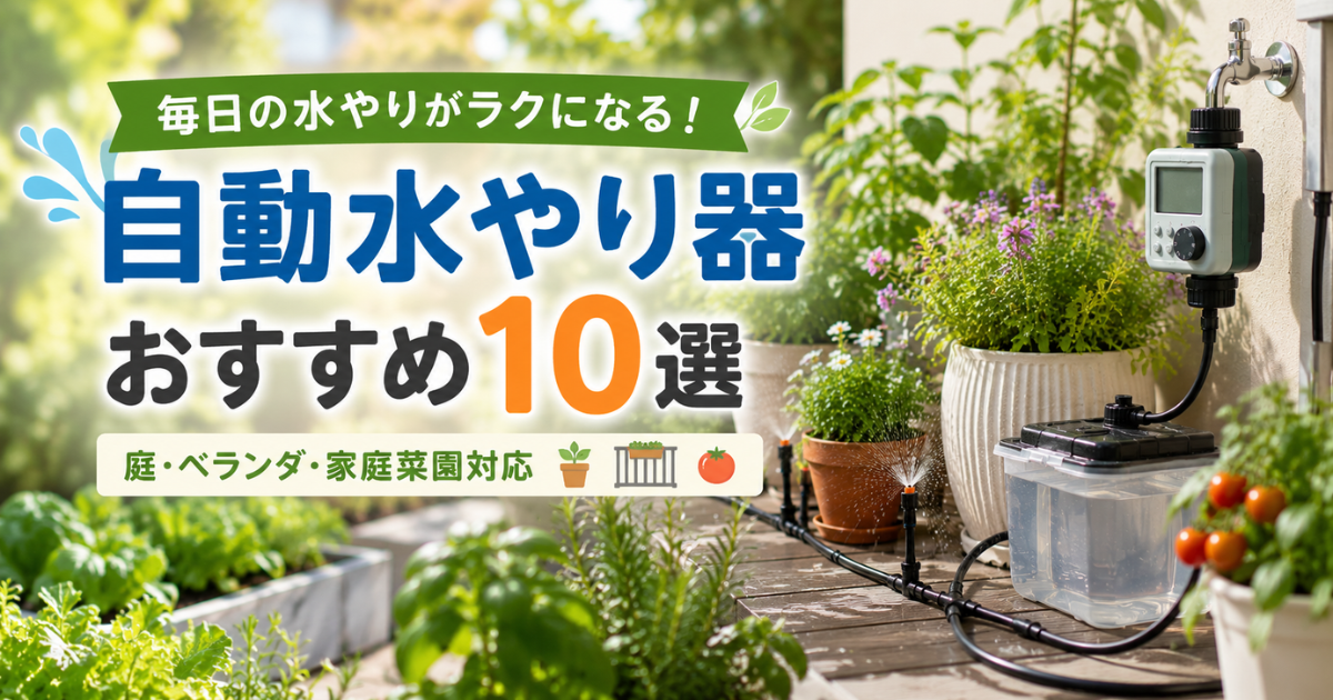 毎日の水やりがラクになる！自動水やり器おすすめ10選【庭・ベランダ・家庭菜園対応】