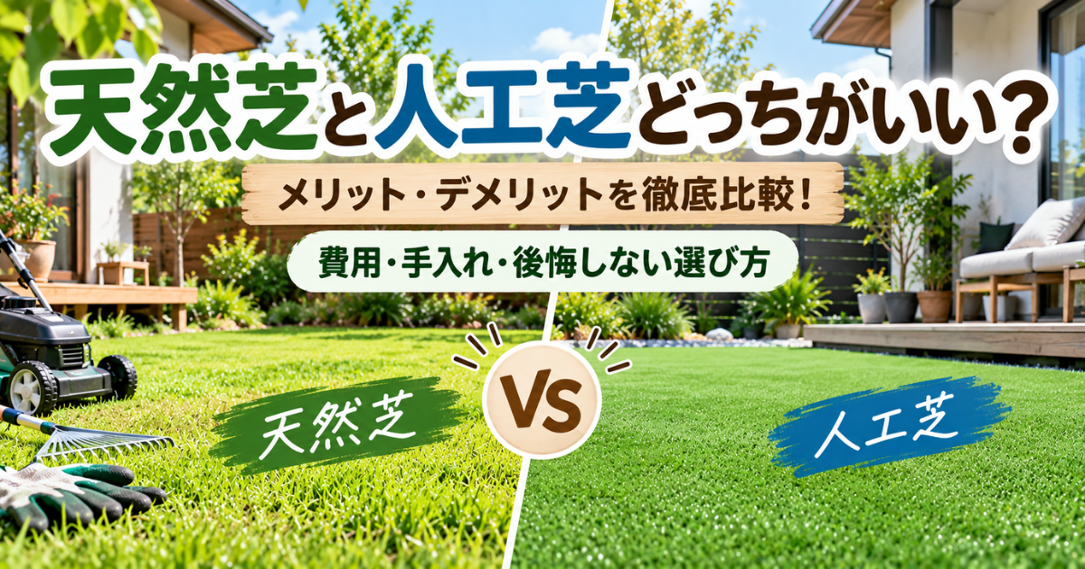【天然芝と人工芝どっちがいい？】メリット・デメリットを徹底比較！費用・手入れ・後悔しない選び方