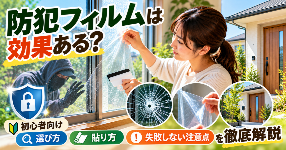【防犯フィルムは効果ある？】初心者向け選び方・貼り方・失敗しない注意点を徹底解説