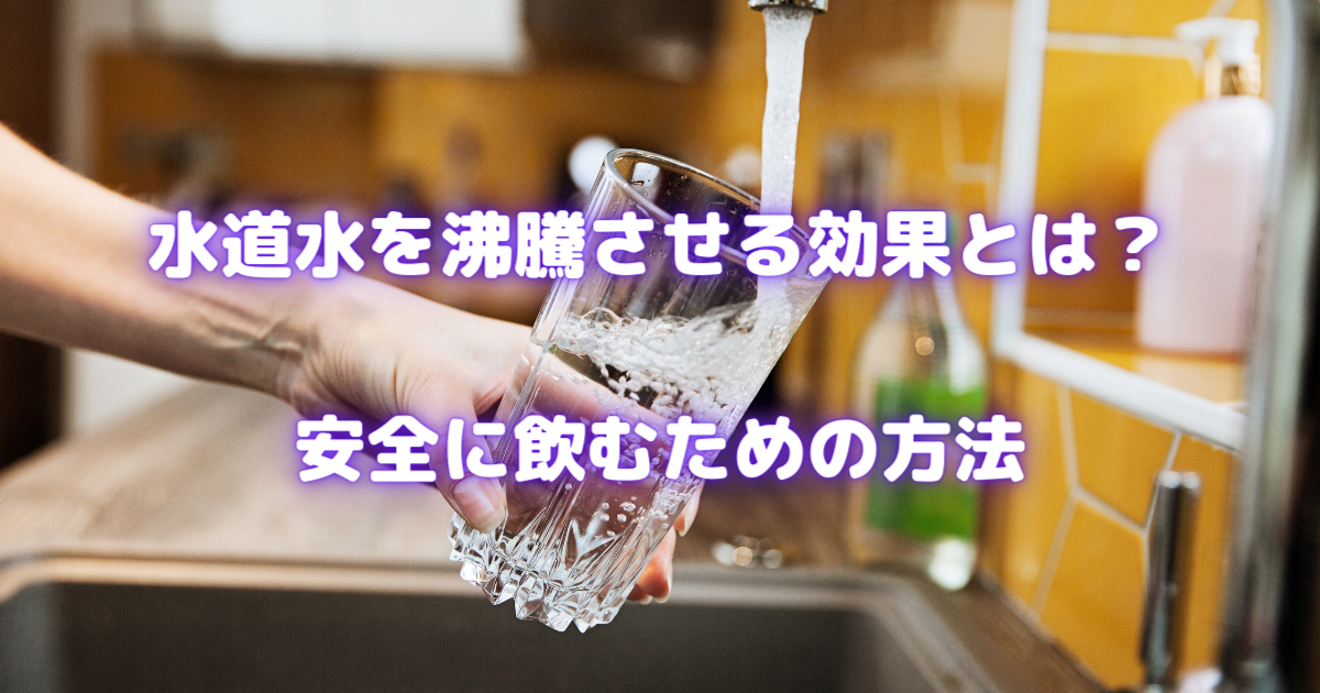 【水道水を沸騰させる効果とは？】安全に飲むための科学的ガイド