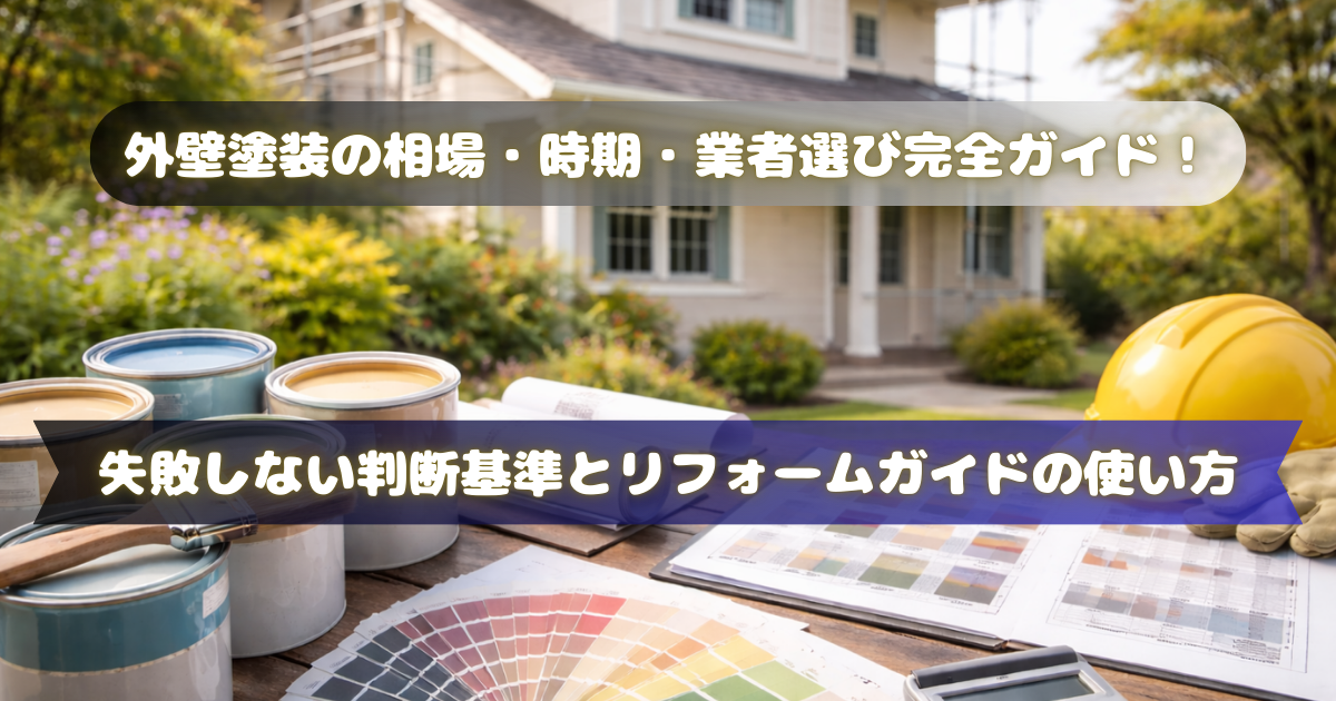 失敗しない判断基準とリフォームガイドの使い方