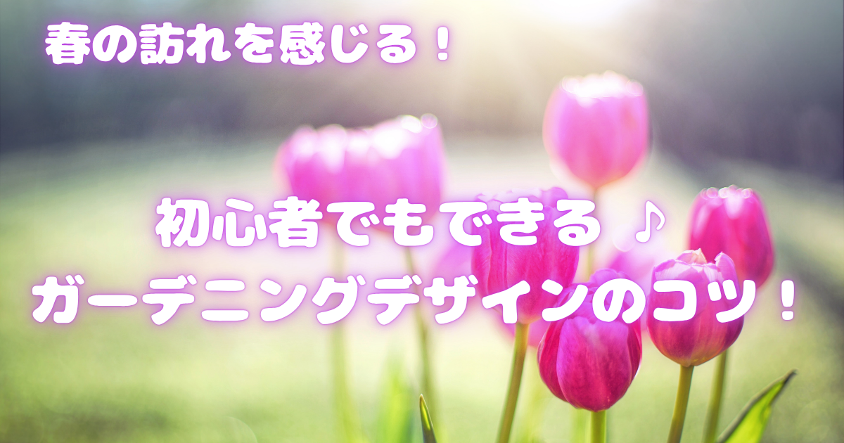 【春ガーデニング初心者必見！】簡単でおしゃれな庭デザインのコツと計画術