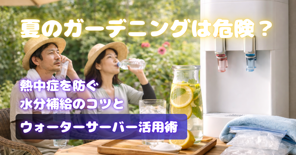 熱中症を防ぐ水分補給のコツとウォーターサーバー活用術