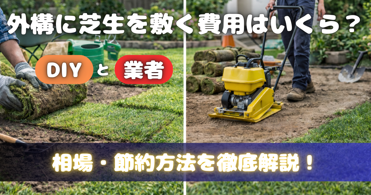 【外構に芝生を敷く費用はいくら？】DIYと業者の相場・節約方法を徹底解説