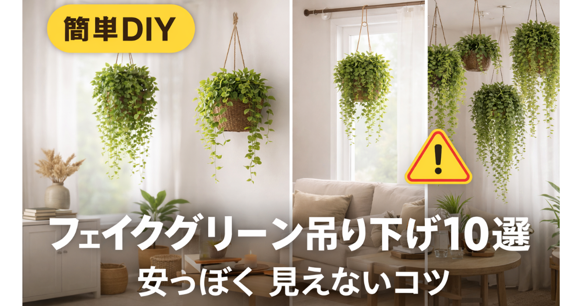 【簡単DIY】フェイクグリーン吊り下げ10選：安っぽく見えないコツ