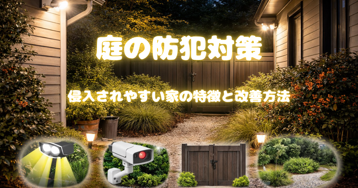【庭の防犯対策】侵入されやすい家の特徴と改善方法