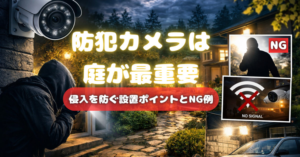 【防犯カメラは庭が最重要】侵入を防ぐ設置ポイントとNG例