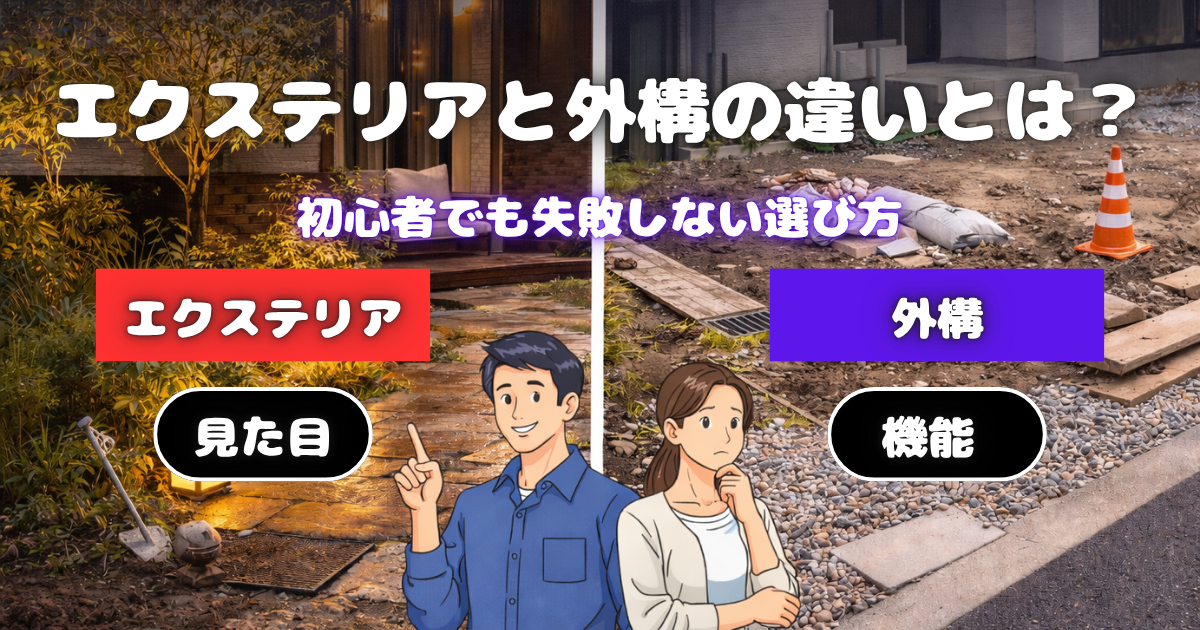 エクステリアと外構の違いとは？