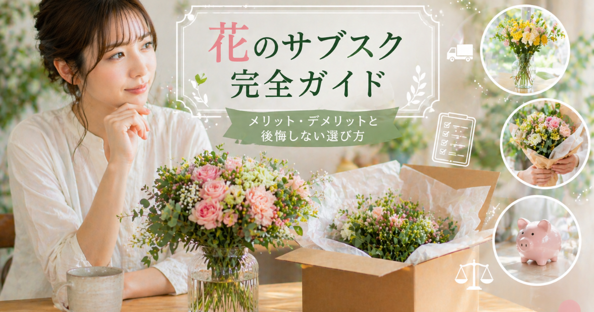 【花のサブスク完全ガイド】メリット・デメリットと後悔しない選び方