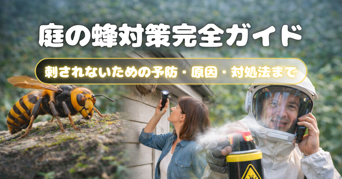 【庭の蜂対策完全ガイド】刺されないための予防・原因・対処法まで徹底解説