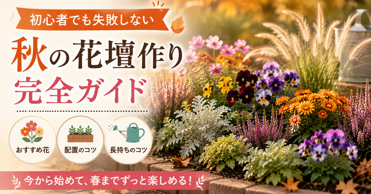 【初心者でも失敗しない】秋の花壇作り完全ガイド：おすすめ花・配置・長持ちのコツ
