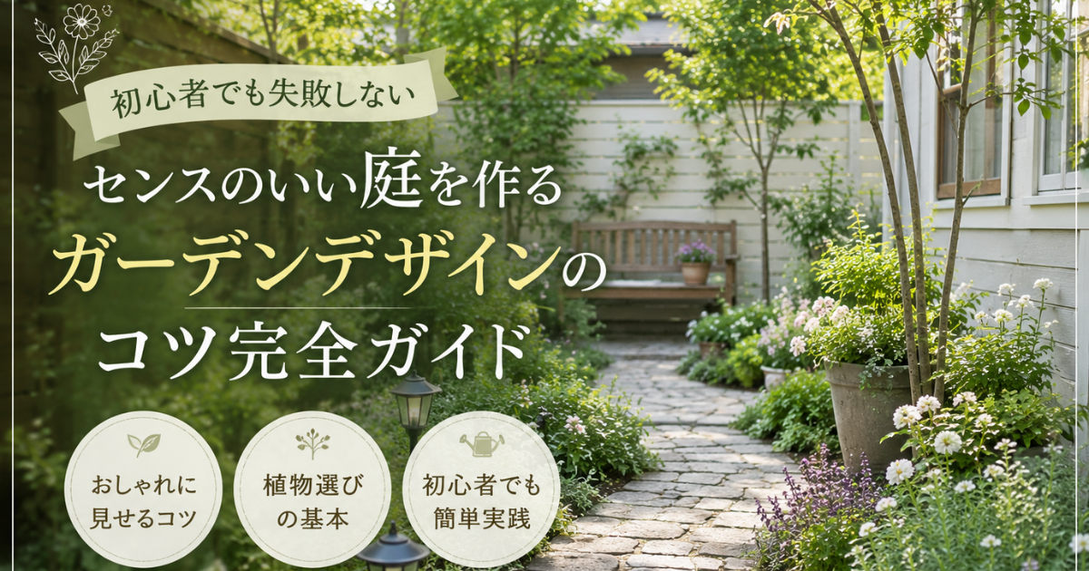 【初心者でも失敗しない】センスのいい庭を作るガーデンデザインのコツ完全ガイド