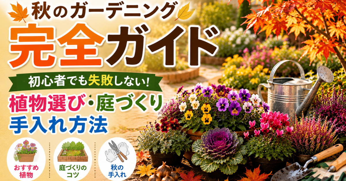 【秋のガーデニング完全ガイド】初心者でも失敗しない植物選び・庭づくり・手入れ方法