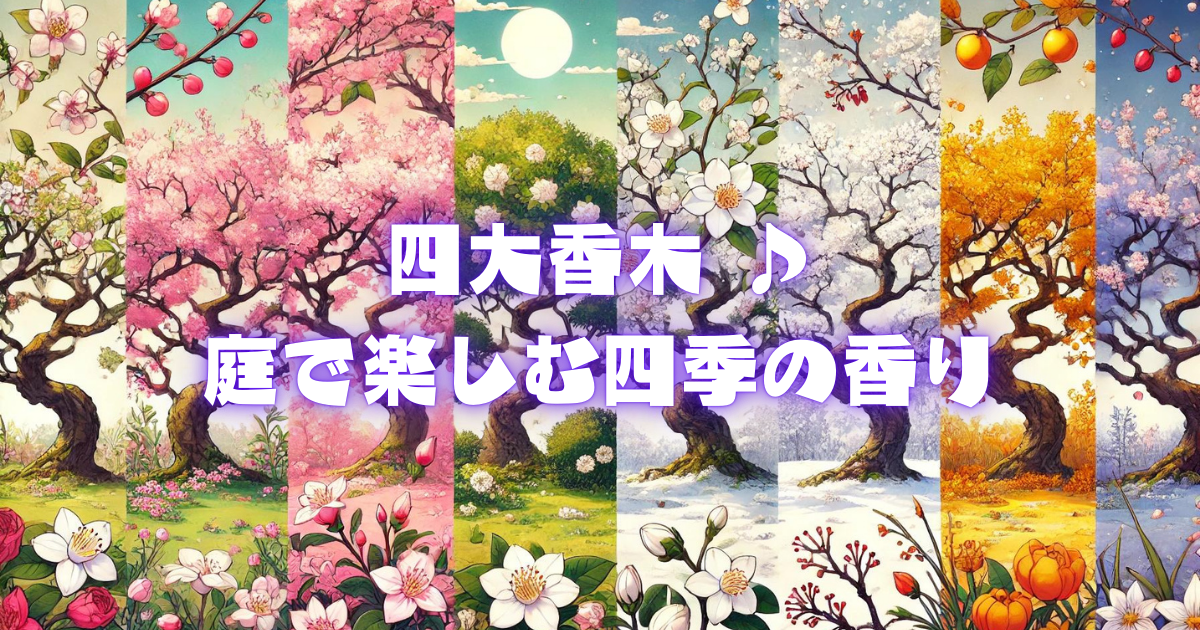 【四大香木】庭で楽しむ四季の香り