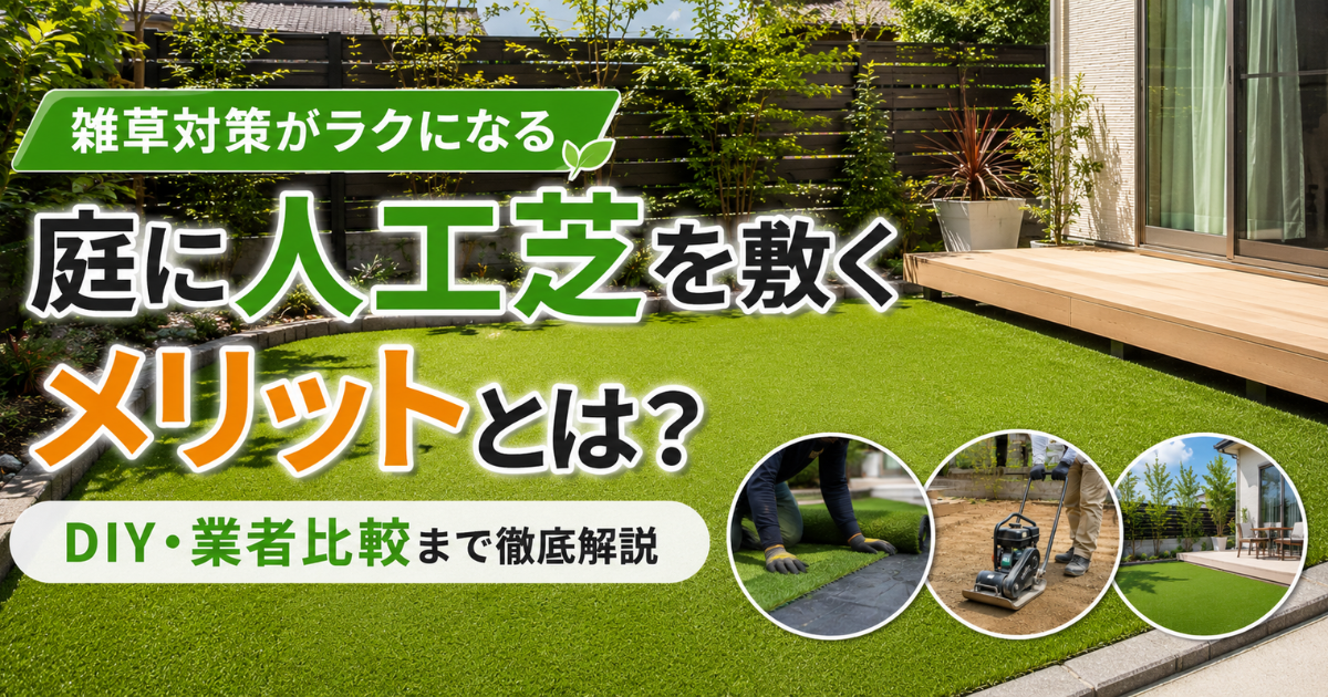【雑草対策がラクになる】庭に人工芝を敷くメリットとは？DIY・業者比較まで徹底解説