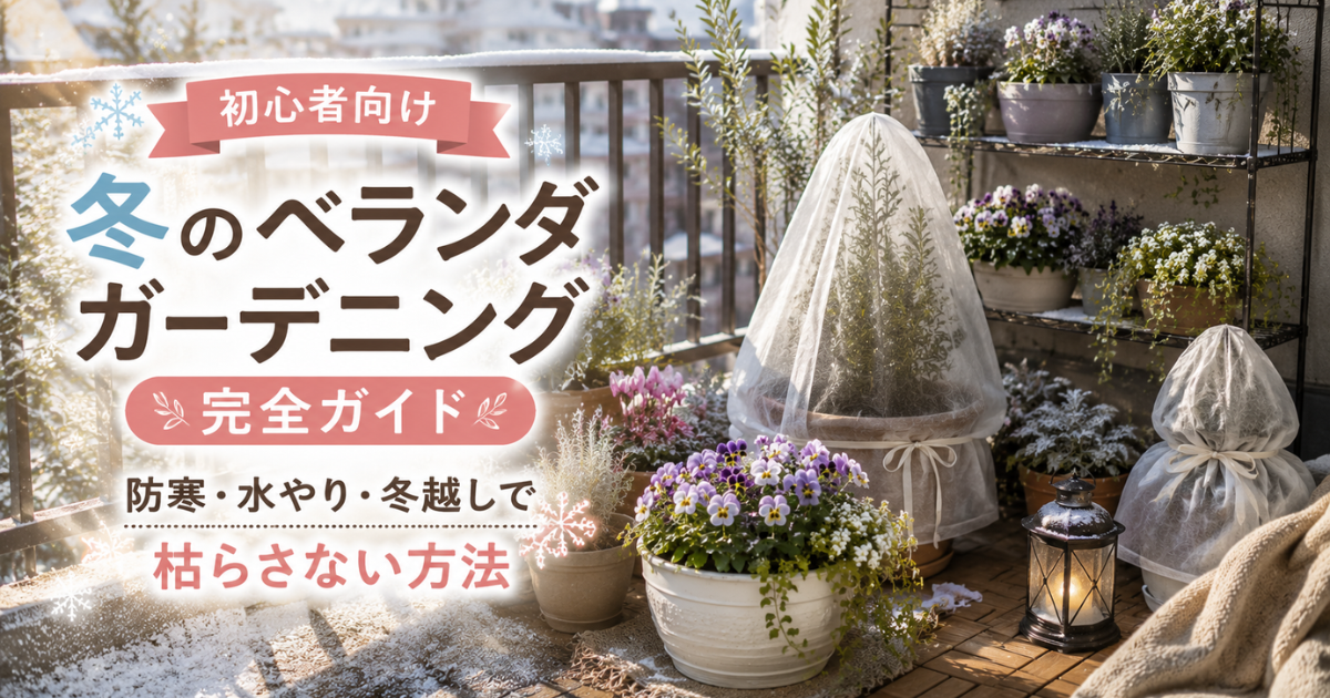 【初心者向け】冬のベランダガーデニング完全ガイド：防寒・水やり・冬越しで枯らさない方法